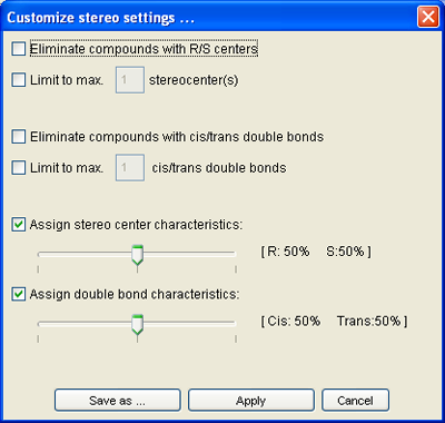 Stereo settings screenshot