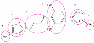 Figure 2 — Division of WIN compounds into six building blocks