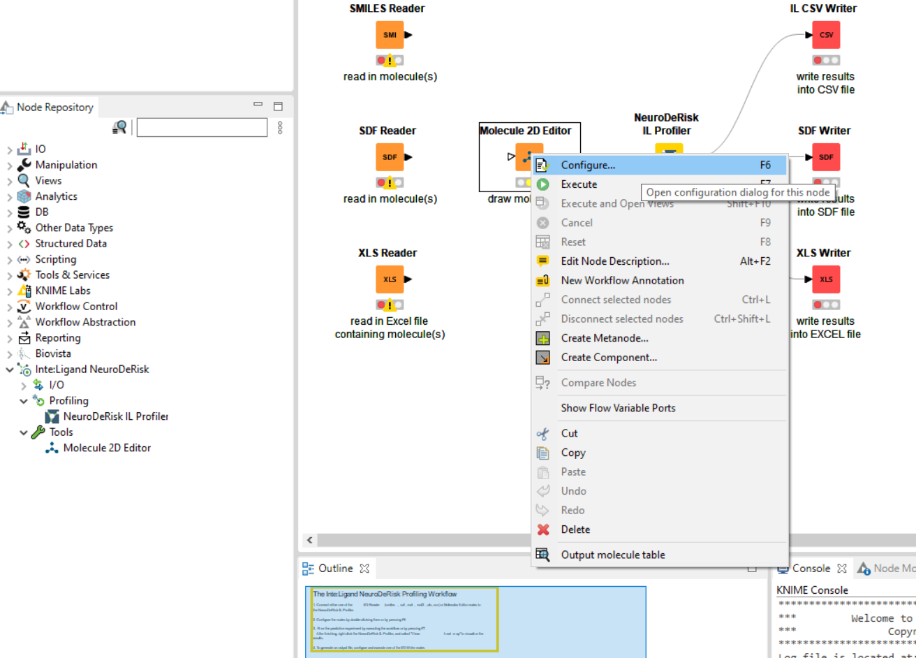 Configure KNIME Nodes